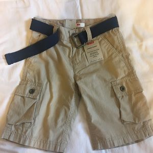 Khaki cargo shorts